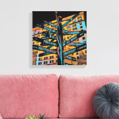 Portland Pioneer Square Canvas Afdruk (Insitu (Woonkamer))