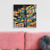Portland Pioneer Square Canvas Afdruk (Insitu (Woonkamer))