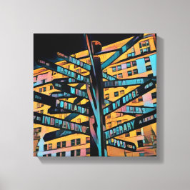 Portland Pioneer Square Canvas Afdruk