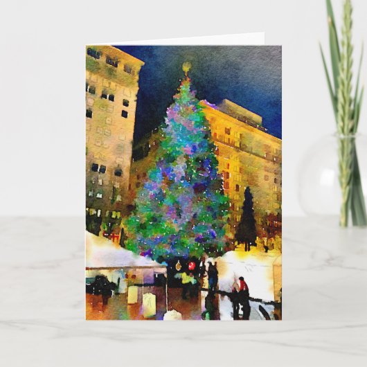 Portland Pioneer Square tijdens de Kaarten (Voorkant)