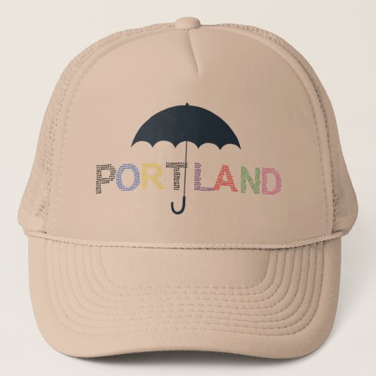 Portland Rain Weather Baseball Pet Trucker Hat (Voorkant)