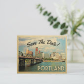 Portland Save the Date Oregon Aankondigingskaart (Staand voorkant)