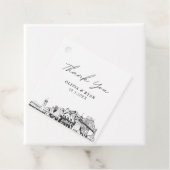 Portland schets bruiloft gunst Label (In situ)