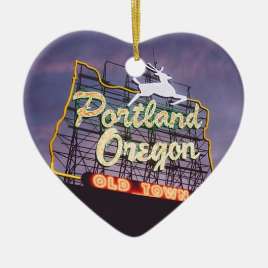 Portland Schilderachtig kerstfeestversiering Keramisch Ornament (Voorkant)