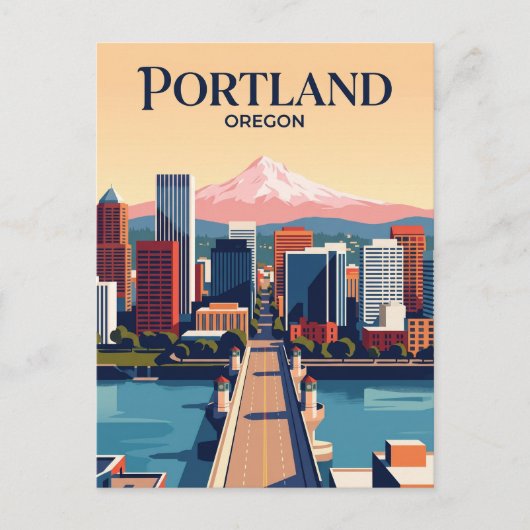 Portland Silhouette USA Briefkaart (Voorkant)