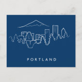Portland Skyline Briefkaart (Voorkant)