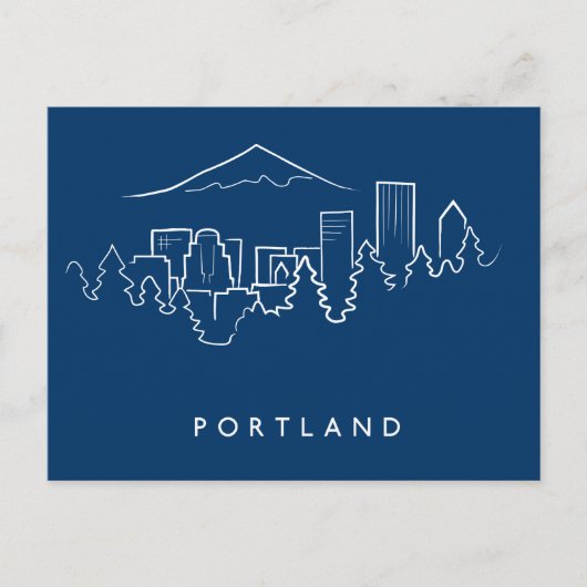 Portland Skyline Briefkaart (Voorkant)