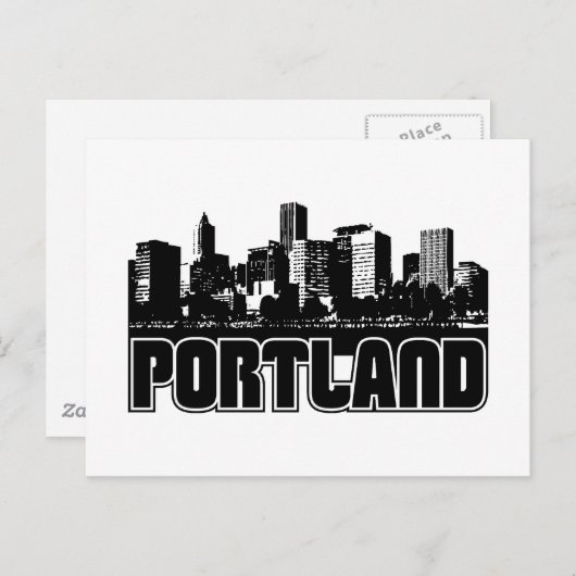 Portland Skyline Briefkaart (Voorkant / Achterkant)