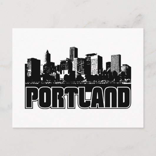 Portland Skyline Briefkaart (Voorkant)