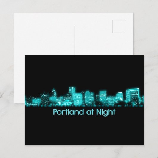 Portland Skyline Briefkaart (Voorkant / Achterkant)