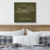 Portland Skyline Canvas Afdruk (Insitu (Slaapkamer))