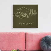 Portland Skyline Canvas Afdruk (Insitu (Woonkamer))