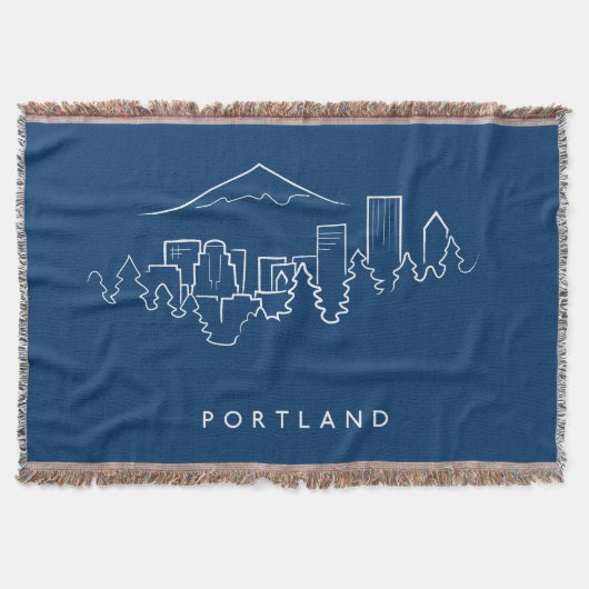 Portland Skyline Deken (Voorkant)