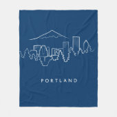 Portland Skyline Fleece Deken (Voorkant)