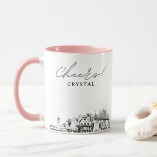 Portland Skyline gepersonaliseerde bruiloft koffie Mok