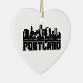 Portland Skyline Keramisch Ornament (Rechts)