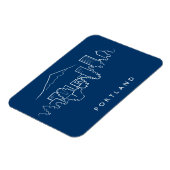 Portland Skyline Magneet (Linkerzijde)