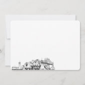 Portland Skyline schets gepersonaliseerde notitiek Notitiekaartje (Achterkant)