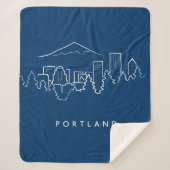 Portland Skyline Sherpa Deken (Voorkant)