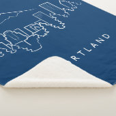 Portland Skyline Sherpa Deken (3/4)