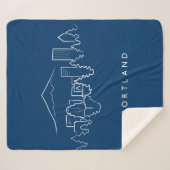 Portland Skyline Sherpa Deken (Voorkant (horizontaal))