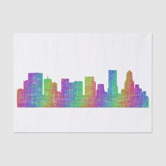 Portland skyline tissuepapier (Voorkant)