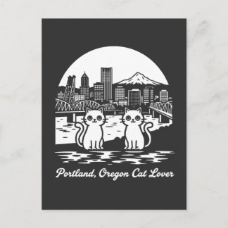 Portland Stad Oregon Kattenliefhebber Briefkaart