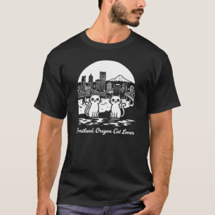 Portland Stad Oregon Kattenliefhebber T-shirt