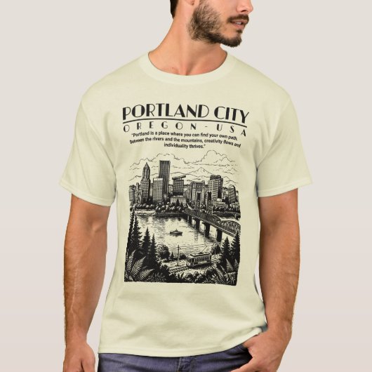 Portland Stad Oregon VS T-shirt (Voorkant)