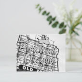 Portland Stag Sign Briefkaart (Staand voorkant)