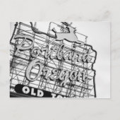 Portland Stag Sign Briefkaart (Voorkant)