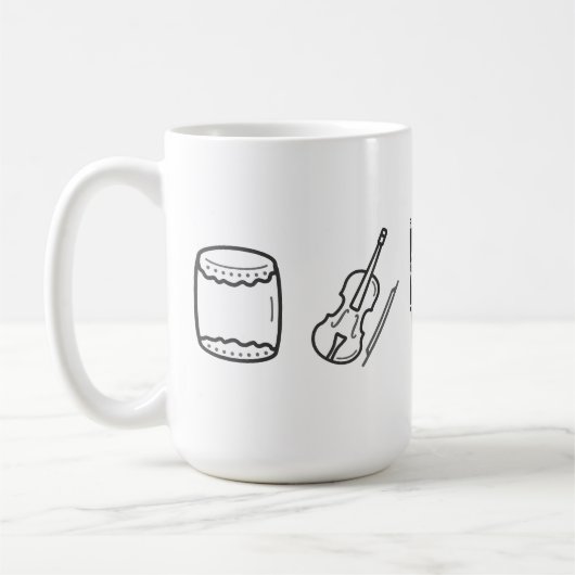 Portland Taiko Large Line Art Mug Koffiemok (Links)