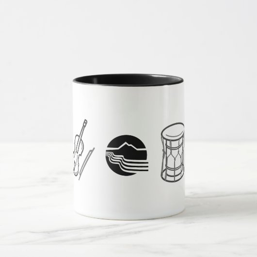 Portland Taiko Line Art Mug Mok (Midden)