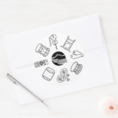 Portland Taiko Line Art Sticker Sheet (Envelop)