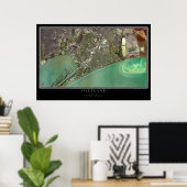 Portland Texas Satellite Poster Map (Thuiskantoor)