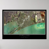 Portland Texas Satellite Poster Map (Voorkant)