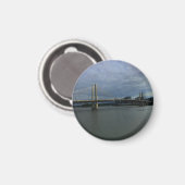 Portland Tilikum Crossing #1 Round Magnet (Voorkant / Achterkant)
