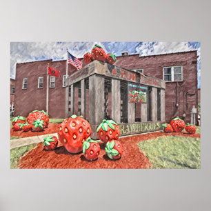 Portland, TN Strawberry Festival Schilderij Poster