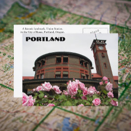 Portland Trein Depot, Oregon Reisfoto Briefkaart