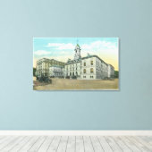 Portland, Uitzicht MaineExterior van het stadhuis Canvas Afdruk (Insitu (Houten vloer))
