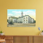 Portland, Uitzicht MaineExterior van het stadhuis Canvas Afdruk (Insitu (Woonkamer))