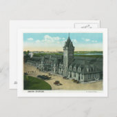 Portland, Uitzicht MaineExterior van het Uniestati Briefkaart (Voorkant / Achterkant)