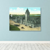 Portland, Uitzicht MaineExterior van het Uniestati Canvas Afdruk (Insitu (Houten vloer))