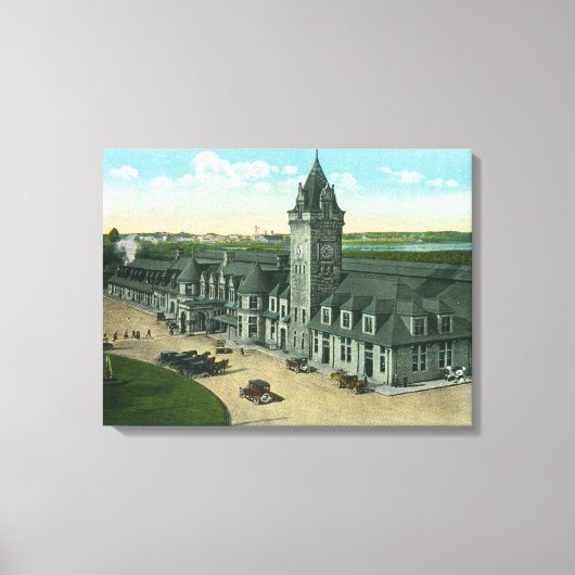 Portland, Uitzicht MaineExterior van het Uniestati Canvas Afdruk (Voorkant)