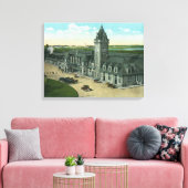 Portland, Uitzicht MaineExterior van het Uniestati Canvas Afdruk (Insitu (Woonkamer))