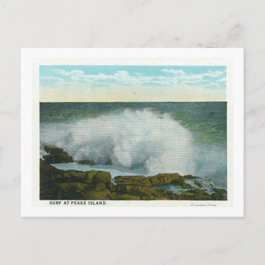 Portland, Uitzicht MainePeaks van het Surf Briefkaart (Voorkant)