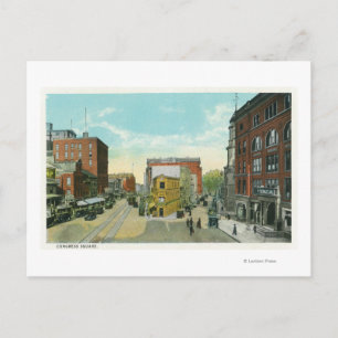 Portland, Uitzicht MaineScene van het Congres Squa Briefkaart