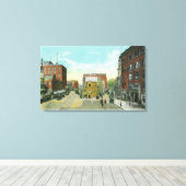 Portland, Uitzicht MaineScene van het Congres Squa Canvas Afdruk (Insitu (Houten vloer))