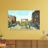 Portland, Uitzicht MaineScene van het Congres Squa Canvas Afdruk (Insitu (Woonkamer))