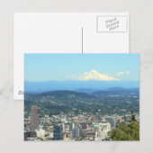 Portland, Uitzicht van de stad Oregon, achtergrond Briefkaart (Voorkant / Achterkant)